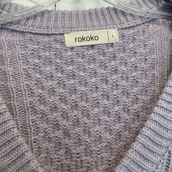 EUC Rokoko lavendar sweater size large - Picture 2 of 5